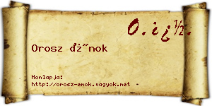 Orosz Énok névjegykártya